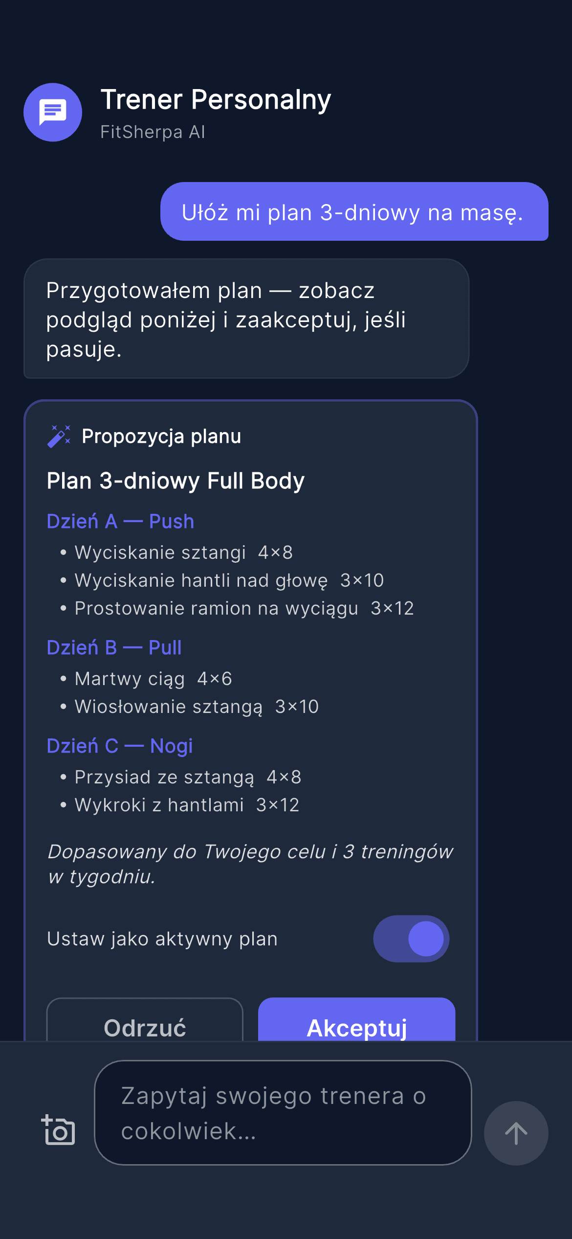 Propozycja planu